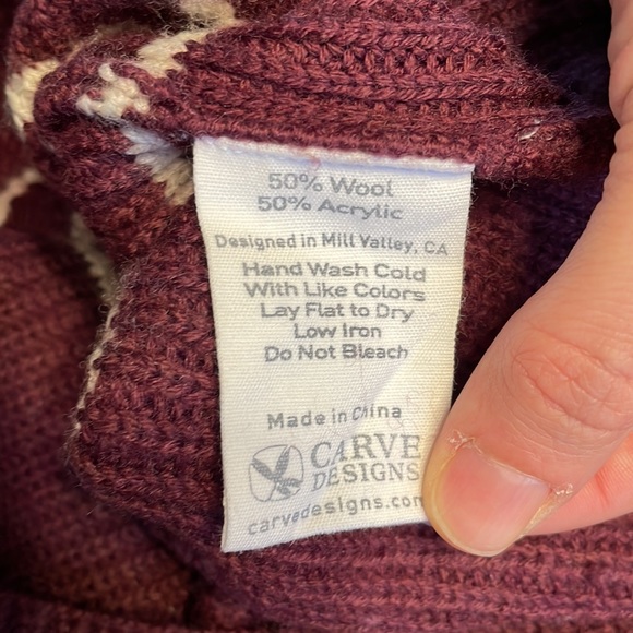 Carve Designs 50/50 Wool/Acrylic Women’s Medium Sweater EUC - Picture 6 of 6